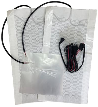 Epdpekc Kit de Calefacción Universal para Asientos de Automóvil, Almohadillas Térmicas de Fibra de Carbono de 12 V, de Interruptor de Control Dual de 2 Niveles y Botones