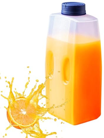 Bouteille De Jus - Bouteille D'eau En Verre Réutilisable | Réfrigérateur Juice Récipient, Distributeur De Boissons À L'épreuve Des Fuites 2L Avec Échelle Pour Le Thé Glacé Café Milk Randonnée Pique-ni