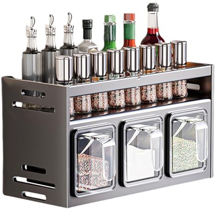 Estacionamiento De Condimentos - Organizador De Especias De Cocina, Soporte De Condimento Moderno | Torre De Almacenamiento De Carrusel Giratoria, Soporte De Visualización Del Gabinete De Encimera, Ac