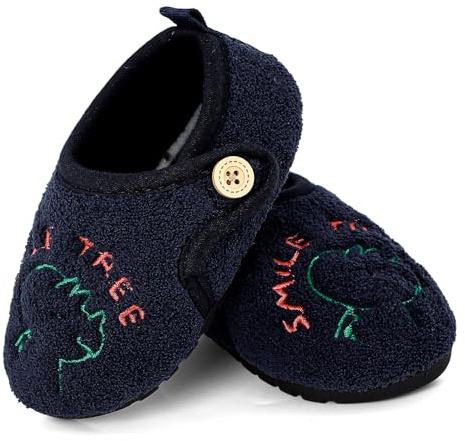 LACOFIA Zapatillas de Estar por Casa Niños Pantuflas Peluche Invierno Zapatos Calcetines Dormir Antideslizantes Niñas 22-31 EU