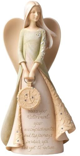 Doyomtoy Figura de ángel y campana, escultura en miniatura, figura de ángel multicolor, ideal para la decoración del hogar, decoración de oficina, regalo