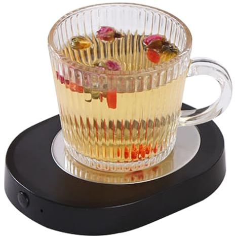 Krmoau Kaffevärmare underlag – snabb uppvärmning termostat | USB-koppvärmare för kaffe – för hemmaföretag möte kök matbord vardagsrum studentboende mjölk