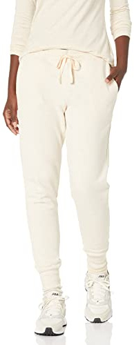 Amazon Essentials Jogger Sweatpant, Pantalones Mujer, Beige (oatmeal heather), Large