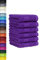 BaSaTex - 6er Pack Handtuch Set für Gäste - Handtücher mit Aufhängeschlaufe aus weicher Baumwolle in 30x50 cm - Gästetücher für die Händereinigung Öko-Tex Standard 100 Zertifiziert - Lila