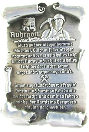 Ruhrpott Magnet Metall Lore Steiger Lied Bergmann Souvenir Germany (110)