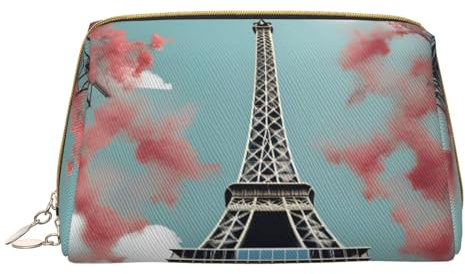 BREAUX Grande borsa cosmetica da donna con stampa Torre Eiffel, borsa per cosmetici da viaggio, organizer portatile, Torre Eiffel 2, taglia unica, Torre Eiffel 2, Taglia unica