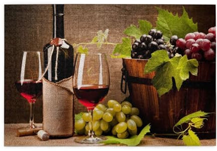 Glasses Of Wine With Wine Bottle And Grapes, Jigsaw Puzzles 1000 Pieces Wooden Jigsaw Toy Family Game Wall Decor for Adults Teens