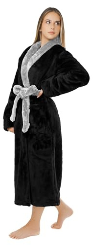 LEBENGOOD Accappatoio donna inverno – Accappatoio donna in pile, vestaglia da casa signora, coralina, accogliente, microfibra OEKO-TEX®