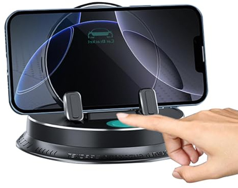 Support de téléphone pour tableau de bord - Support de téléphone pour véhicule - Rotation à 360 degrés - Support de téléphone portable pour voiture et automobile