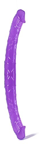 17.8 Inch Double Ended Dildo for Couples, Silicone Couples Sex Toys for Vaginal and Anal Play, 17.8 Jelly Double Dongs, Realistic Dildo Penis Cock Anal Butt Plug Sex Toys (Purple)