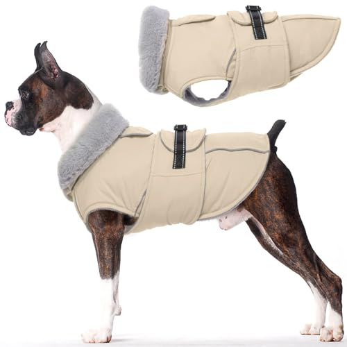 LeLePet – Manteaux et vestes chauds pour chiens, Manteau d'hiver imperméable pour chien par temps froid, Veste matelassée réfléchissante pour chien, Manteau pour animaux de compagnie doublé en polaire