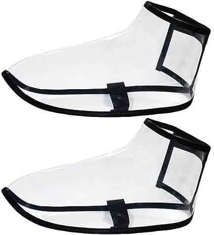 ELAYARD Couvre-chaussures Transparents Protecteurs De Chaussures De Barbier Petite Taille Protection Antidérapante Pour Coiffeurs Usage Salon Professionnel