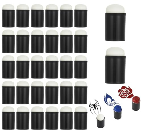 30 esponjas multifuncionales para dedos, esponja de dedos, esponja de pintura de dedos, mango de plástico duradero, esponja para dibujar artesanías, para pintar arte de tinta, manualidades, tiza