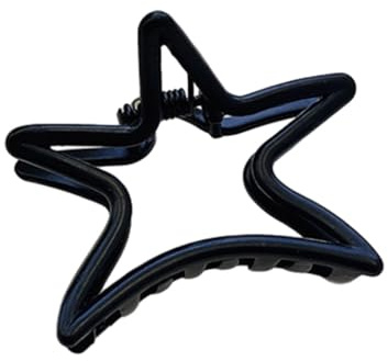 AMSLSIU Horquillas para el cabello estrella de cinco puntas Clip de Metal pinzas para el cabello niñas tocado coreano hueco Simple accesorio ropa boda, Negro esmerilado