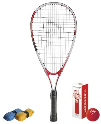 CX Pro Sport Fun Junior Squash Set – Includes Dunlop Fun Mini Racket (22in), 3 Fun Balls & 2 CX Pro Sport Grips – Exclusive Bundle