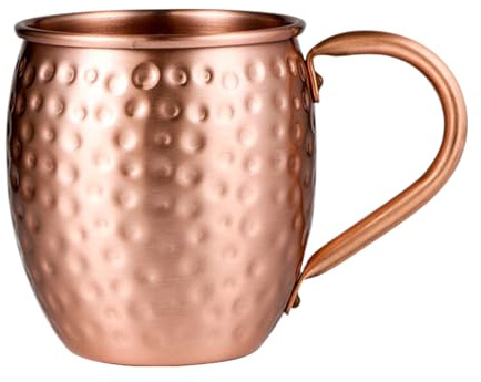 Nankoyal La in Rame | 530ml Bottiglia Artigianale - Coppe Per Il Cocktail Moscow Mule - Per le Feste di Natale, per il Bar Domestico, per Bere Acqua, Tè, Birra e Cocktail