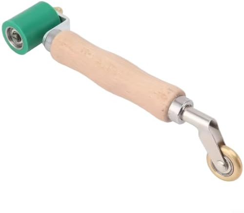 Evenoonest Rodillo de soldadura de borde de PVC, herramienta de presión de doble cabeza de silicona con ruedas de 40 mm y 30 mm para reparación de películas, bricolaje, jardín en casa (verde)