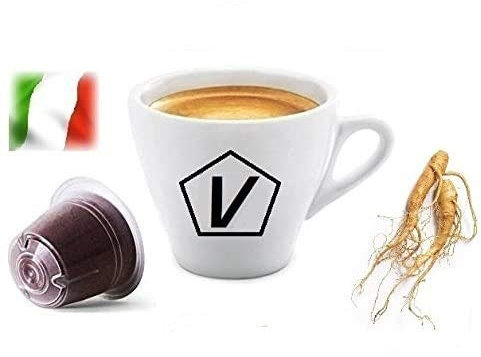 Caffè Shop Compatible avec Capsules Nespresso®, Mélange Ginseng Amer Ligne Espresso (50 Capsules)