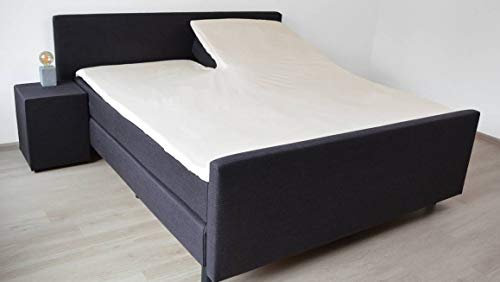 Snoozing - Flanell - Split-Topper - Spannbettlaken - 200x210/220 cm - Sand