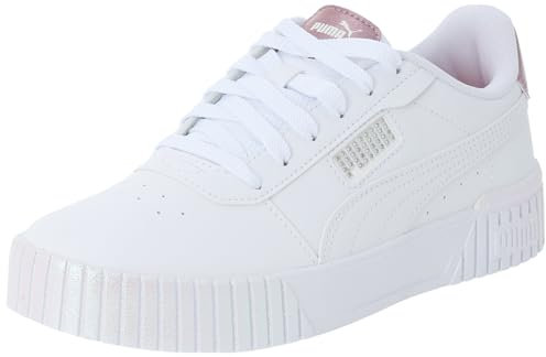 PUMA Damen Carina 2.0 GirlPower Sneakers 39, White Silver Mist Passionfruit Gray Pink