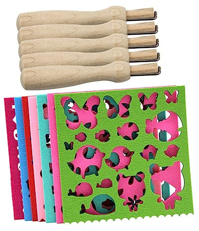 STOBOK Molde De Fieltro De Lana Para Crear Apliques De Fieltro Kit De Herramientas Para Principiantes De Aguja Material De Duradero Para Manualidades De Casa