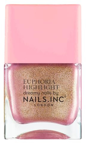 Nails Inc - DREAM DUST EUPHORIA Vernis à Ongles Highlight - Teinte rose scintillante - Finition iridescente et nacrée - Vegan, Longue Tenue & Cruelty Free - Manucure parfaite, Nail Art tendance