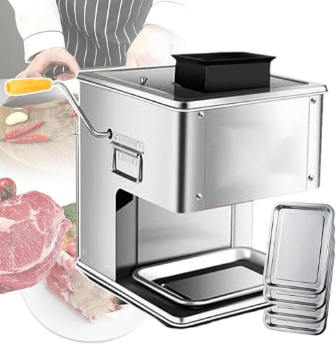 LLHTTDMBDFC Cortafiambres, Cortadora De Fiambre, Máquina cortadora automática de Carne y Verduras, máquina cortadora de Carne de Acero Inoxidable, 10mm/13mm/15mm/21mm(13mm)