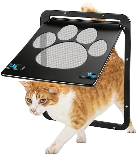 Gattaiola per Gatti, Bloccabile Zanzariera Porta Gatto, Porticina per Gattis per Porta Scorrevole, Schermo, Finestra