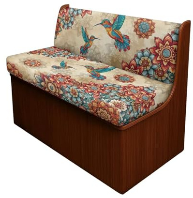 Wetoricau Boho Mandala Hummingbird Print RV Dinette Cushion Covers 2 Pcs Comfortable Camper Cushion Slipcover Stretchable Loveseat Sofa Chair Cover Furniture Protector for RV Camper Car Bench
