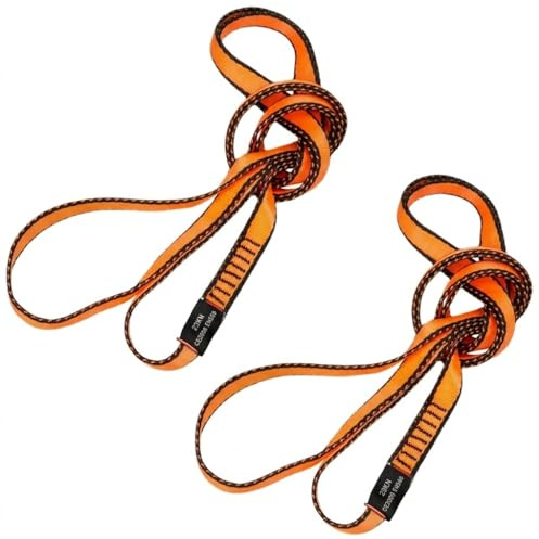 LETTO & TAILOR Klätterslinga, 2-pack 22 KN | Bandslingor, klättring 19 mm | CE-certifierad | nylonbandslinga 60 cm/120 cm för yoga, ståplats, räddning | olika Färger