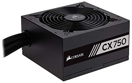 Corsair CX Series CX750 750 W 80 Plus Bronze Fully Wired 140 mm Fan ATX Power Supply Unit - Black