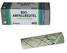 PGV Bolsas de basura orgánicas de 60 litros compostables (1 rollo)