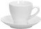 Tognana Margaret Lot de 6 tasses à café avec assiette cc 100, porcelaine, blanc