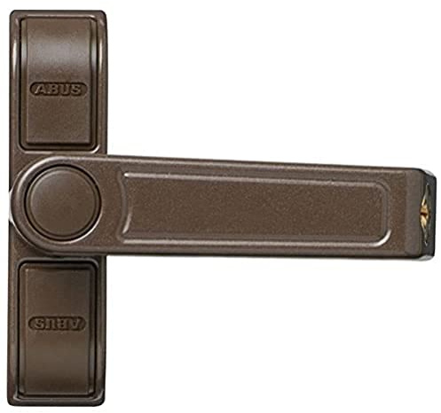 ABUS Fenster-Zusatzsicherung 2410 - Sicherheitsschloss mit Schwenkriegel für einflügelige Fenster, verschiedenschließend - ABUS-Sicherheitslevel 6 - 89624 - Braun