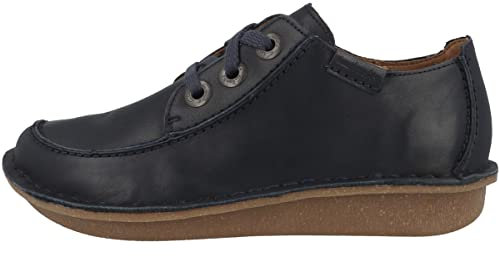 Clarks Femme Tissu Oxford, Cuir, Cuir Marine, 37 EU