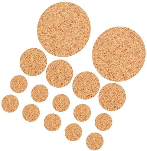 TRTO 140Pcs Cork Furniture Floor Pads Anti Skid Non Scratch Wood Flooring Protectors Useful For Home
