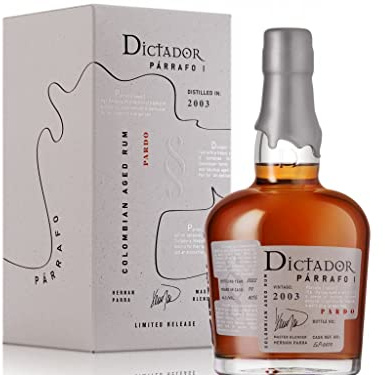 Dictador PÁRRAFO I 19 Years Old PARDO Vintage 2003 40% Vol. 0,7l in Giftbox