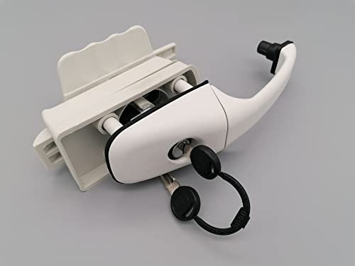 CR-MOESANCO® Serratura per roulotte Maniglia bianca per porta d'ingresso camper…