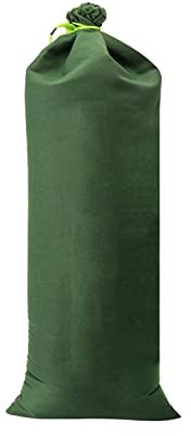 Lot de 10 sacs de sable anti-inondation, 30 x 69,8 cm, sacs de sable anti-inondation, sacs en toile, blocage de l'eau pour la prévention des inondations, vert