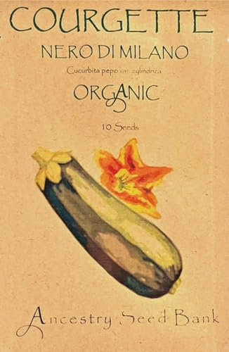 Organic Courgette ❁ Nero Di Milano ❁ 10 Seeds Heirloom - Non GMO