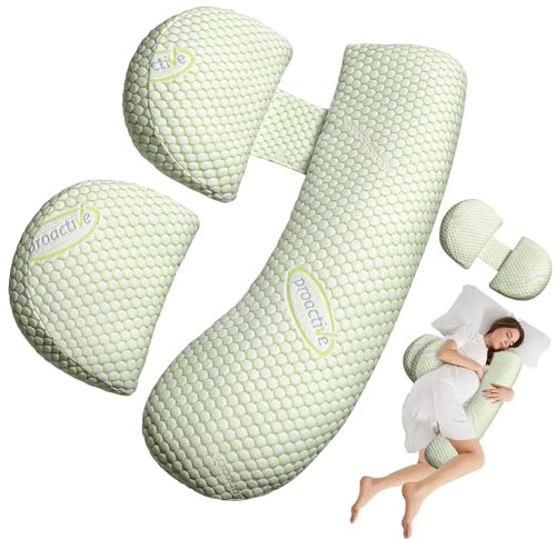 Oskeray Cuscino per gravidanza, cuscino premaman per donne incinte, morbido cuscino premaman con federa rimovibile e regolabile, fianchi gambe
