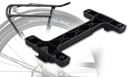 BISOMO Fahrrad Gepäckträger Adapter Snapit 2.0 für Racktime, Snap-It, Verschiedene Modelle für Fahrrad Korb, Tasche, Gepäckträgertasche (1. ohne Fuß ohne Schloss)