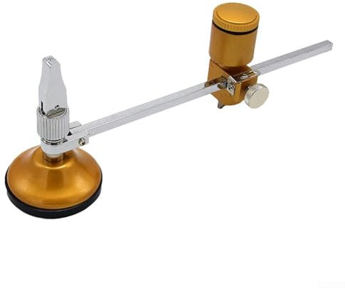 Besttoolifes Taglierina circolare per vetro con ventosa, diametro del cerchio di taglio diamantato, taglierina circolare per vetro, manico rotondo, strumento a ventosa per dilettanti e professionisti