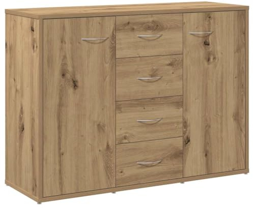 vidaXL Sideboard, Storage Cabinet for Living Room, Cupboard with Storage, Side Cabinet, Highboard, Modern Style, Artisan Oak Engineered Wood