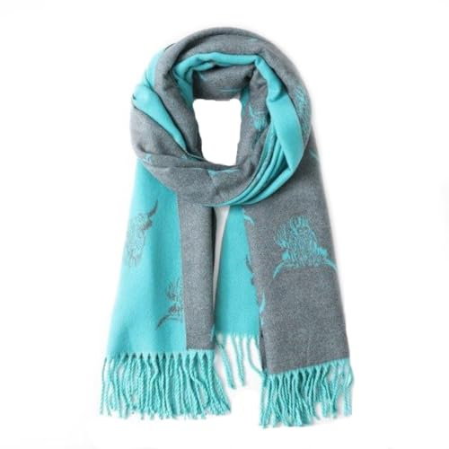 Women's Highland Cow Scarf Pink Black Cattle Coo Cashmere Blend Wrap