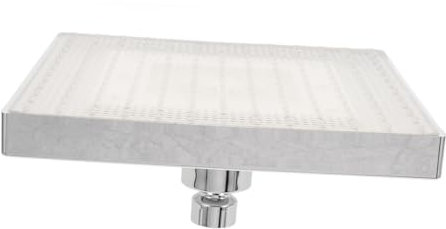 NUOBESTY Cabezal de Ducha LED Cuadrado de 8 Pulgadas Abs a Presión para Baño Ducha Accesorio para Niños y Mascotas