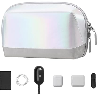 Kabelorganiserare väska – resekabel arrangör – väska – elektroniktillbehör | arrangör väska 180° öppning kabelarrangör – pryl – förvaringspåse för kablar Power bank USB-laddare Earger