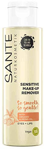 SANTE Naturkosmetik 2 Phasen Makeup Entferner, Entfernt Augen- & Lippen-Make-up, Vegan, Sanft & Mild, Bio-Öle, entfernt wasserfestes Make up, 2x100ml Doppelpack