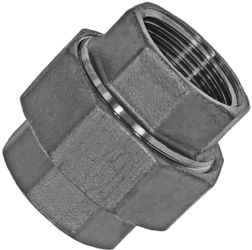 MegaHaustechnik Verschraubung flach dichtend aus V4A Edelstahl 1 Zoll IG x IG DN25 Innengewinde Innendurchmesser 30mm Gewinde Fitting Trinkwasser Rohr Kupplung Verbinder Anschluß VA INOX