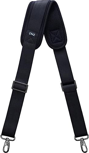 ZINZ Shoulder Strap Replacement Padded Adjustable Bag Strap for Tote Messenger Duffle Bags,Black,79 inch